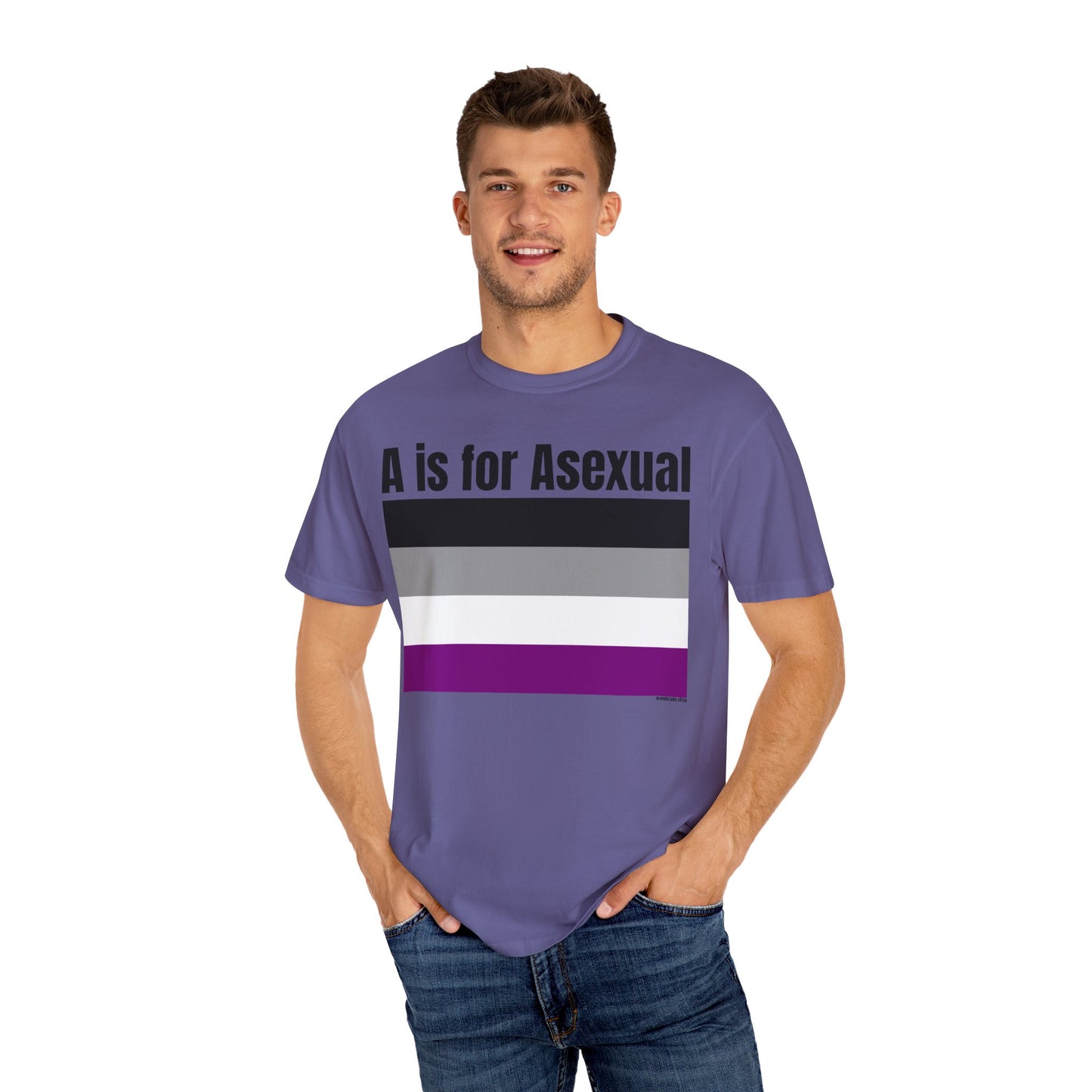 A is for Asexual - Unisex Garment-Dyed T-shirt