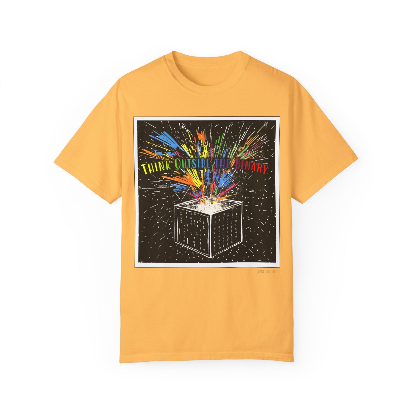 Think Outside the Binary - Unisex Garment-Dyed T-shirt