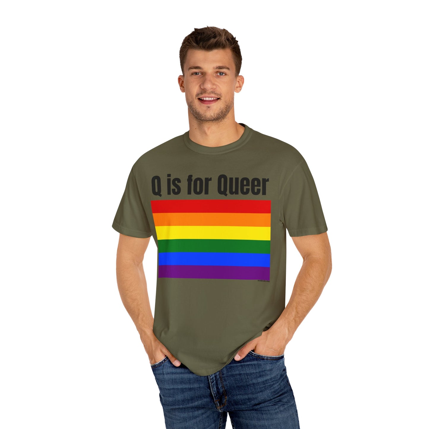 Q is for Queer - Unisex Garment-Dyed T-shirt