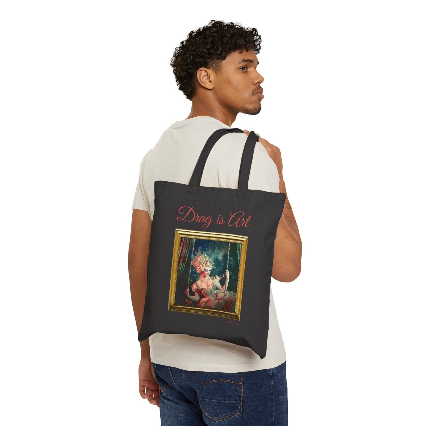 Drag is Art - Cotton Canvas Tote Bag - The Swing