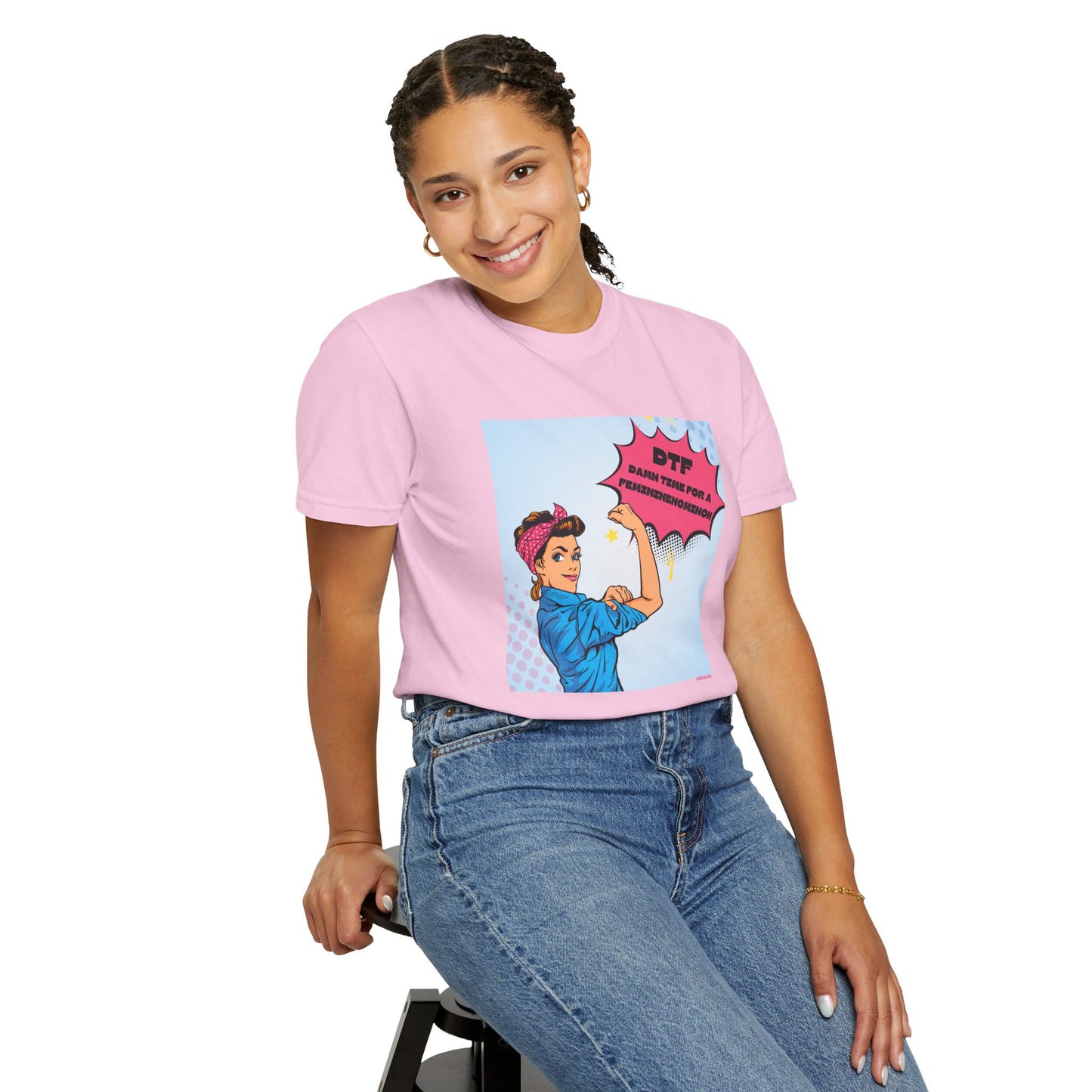π DTF T-Shirt π Damn Time for a Feminineomenon
