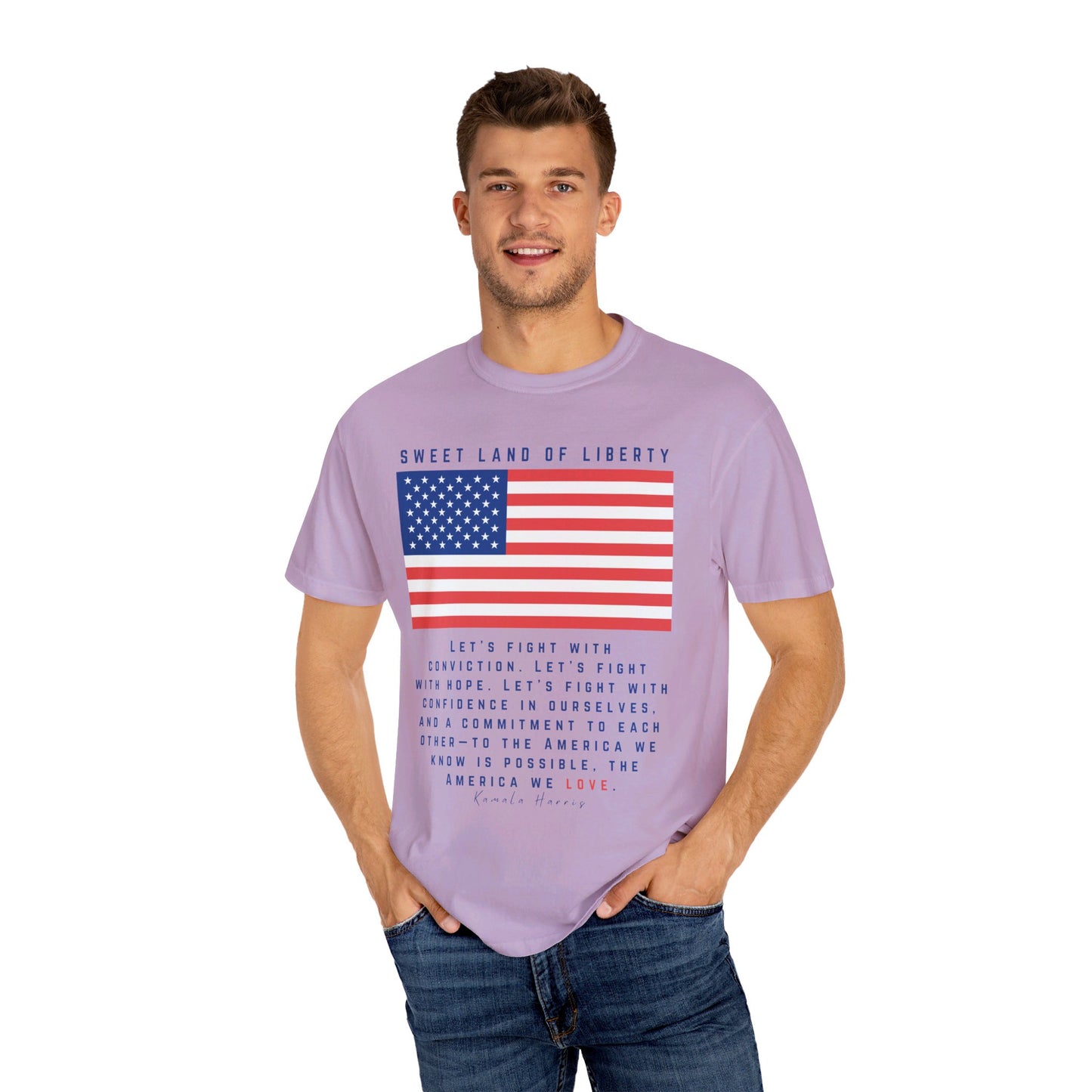π Kamala Harris for President T-Shirt πLet's fight with conviction.