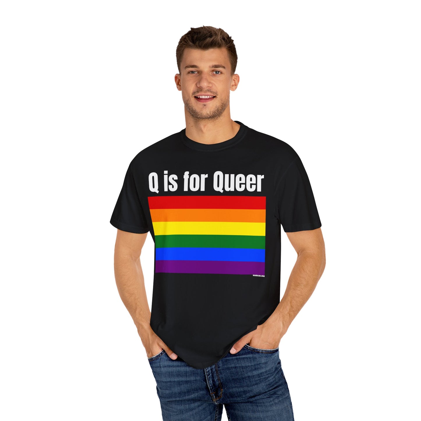 Q is for Queer - Unisex Garment-Dyed T-shirt
