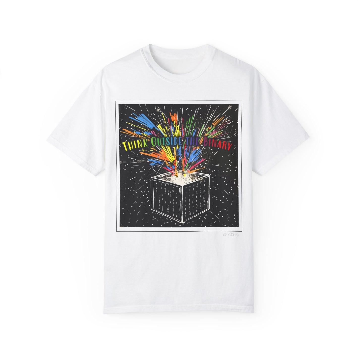 Think Outside the Binary - Unisex Garment-Dyed T-shirt
