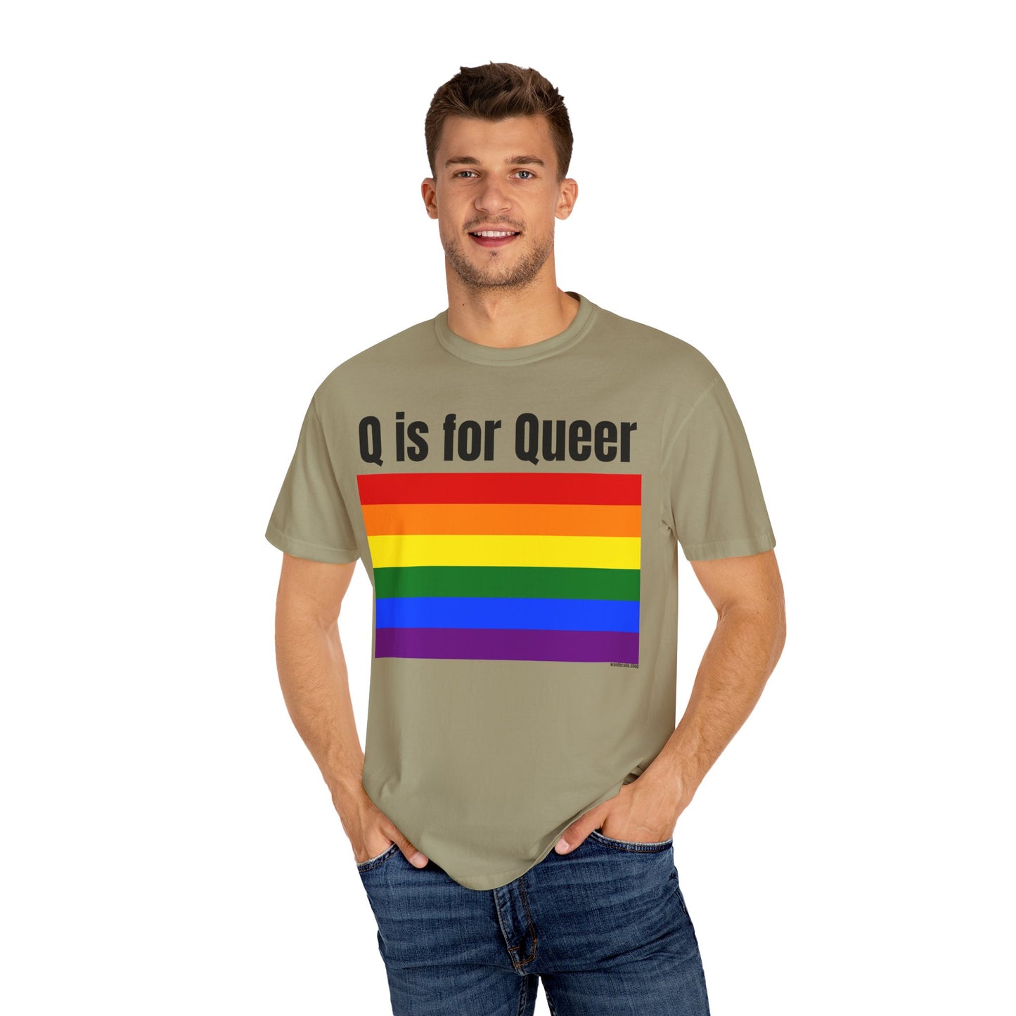 Q is for Queer - Unisex Garment-Dyed T-shirt