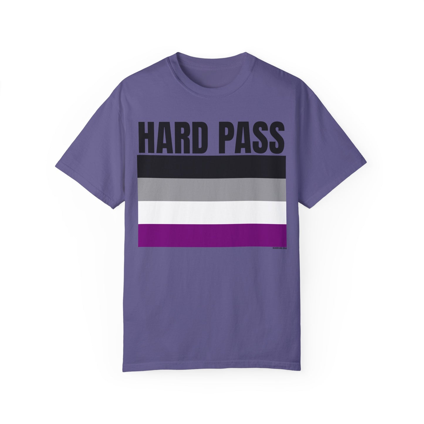 Hard Pass- PRIDE Tee Shirt for the Asexual/Aromantic/Agender/Ace Community