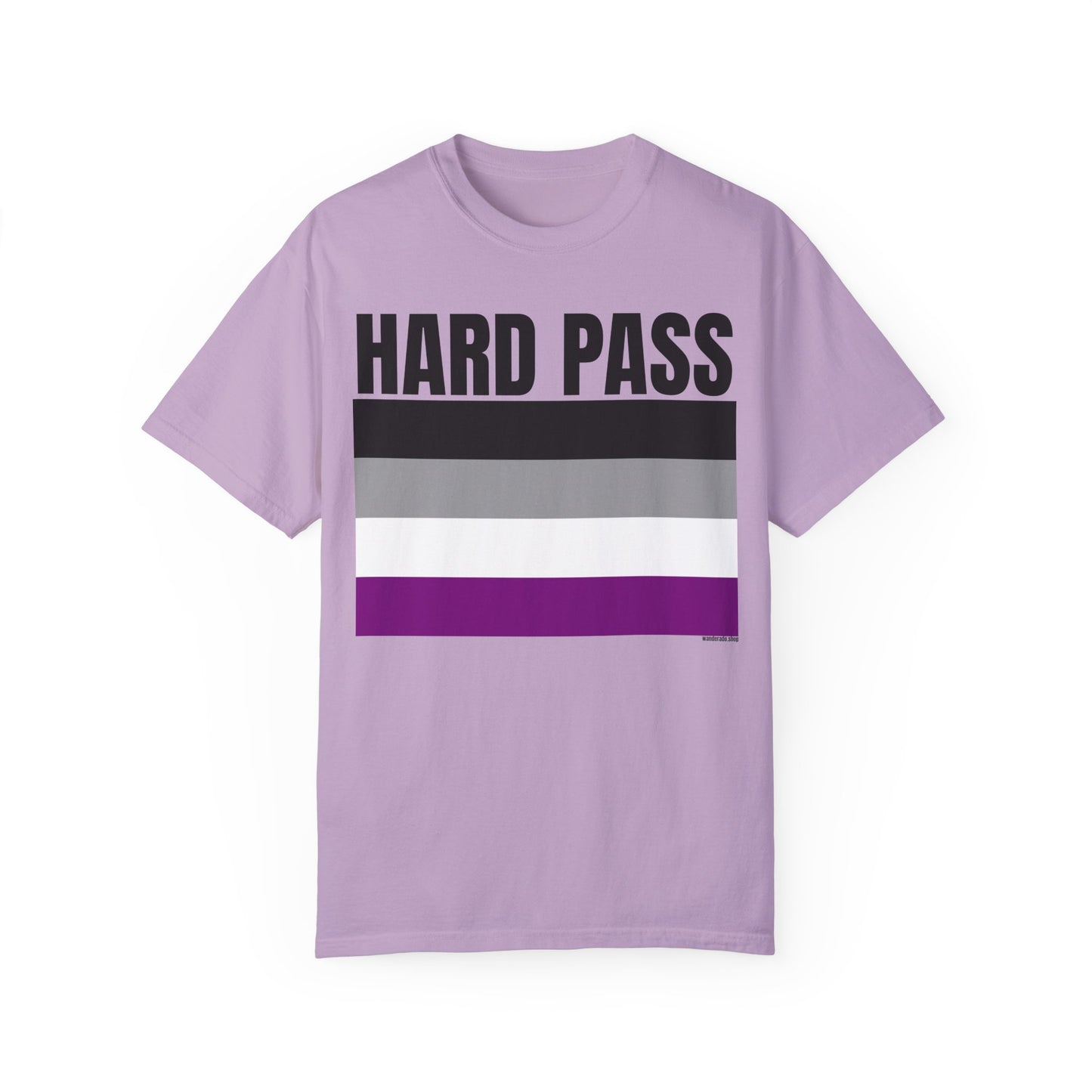 Hard Pass- PRIDE Tee Shirt for the Asexual/Aromantic/Agender/Ace Community