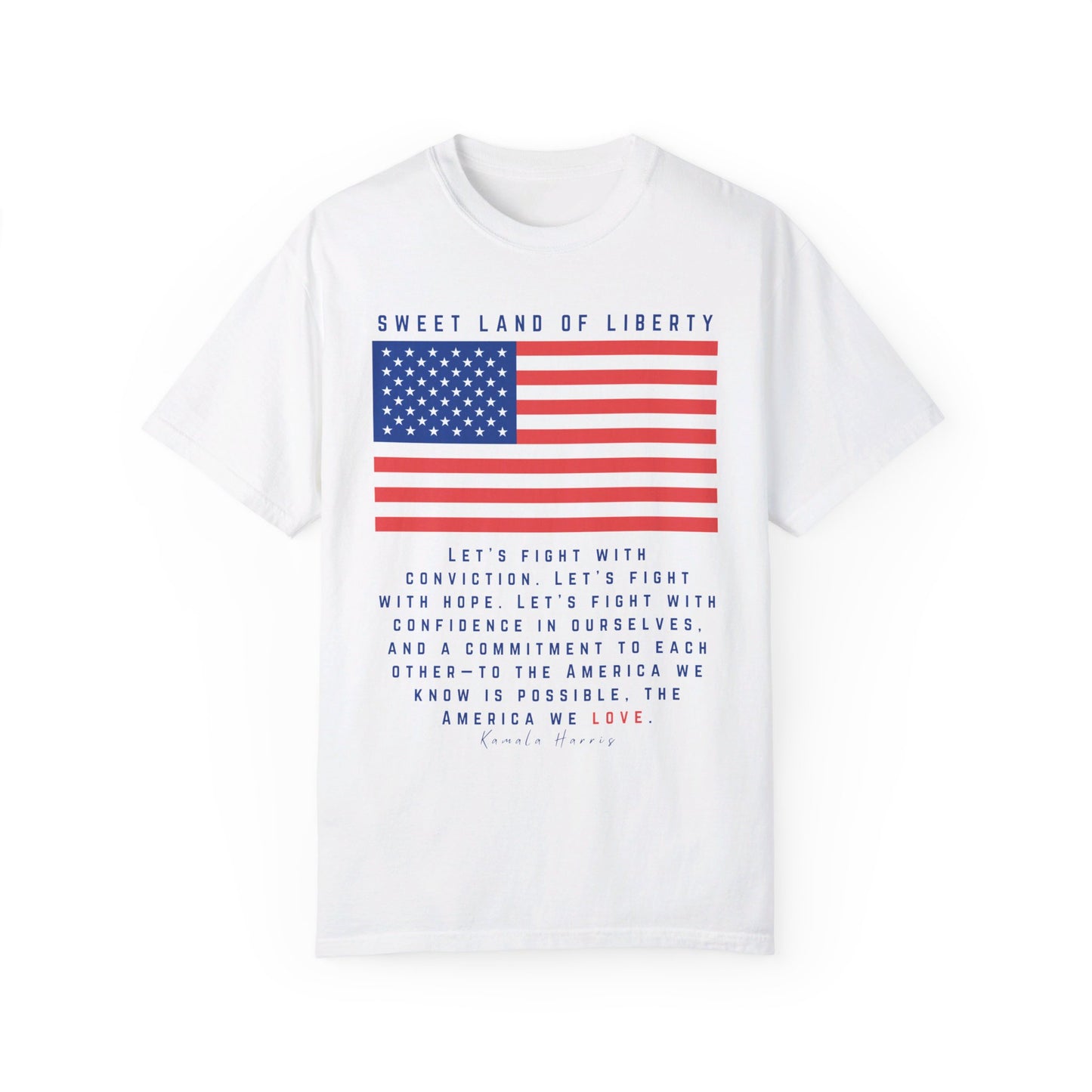 π Kamala Harris for President T-Shirt πLet's fight with conviction.