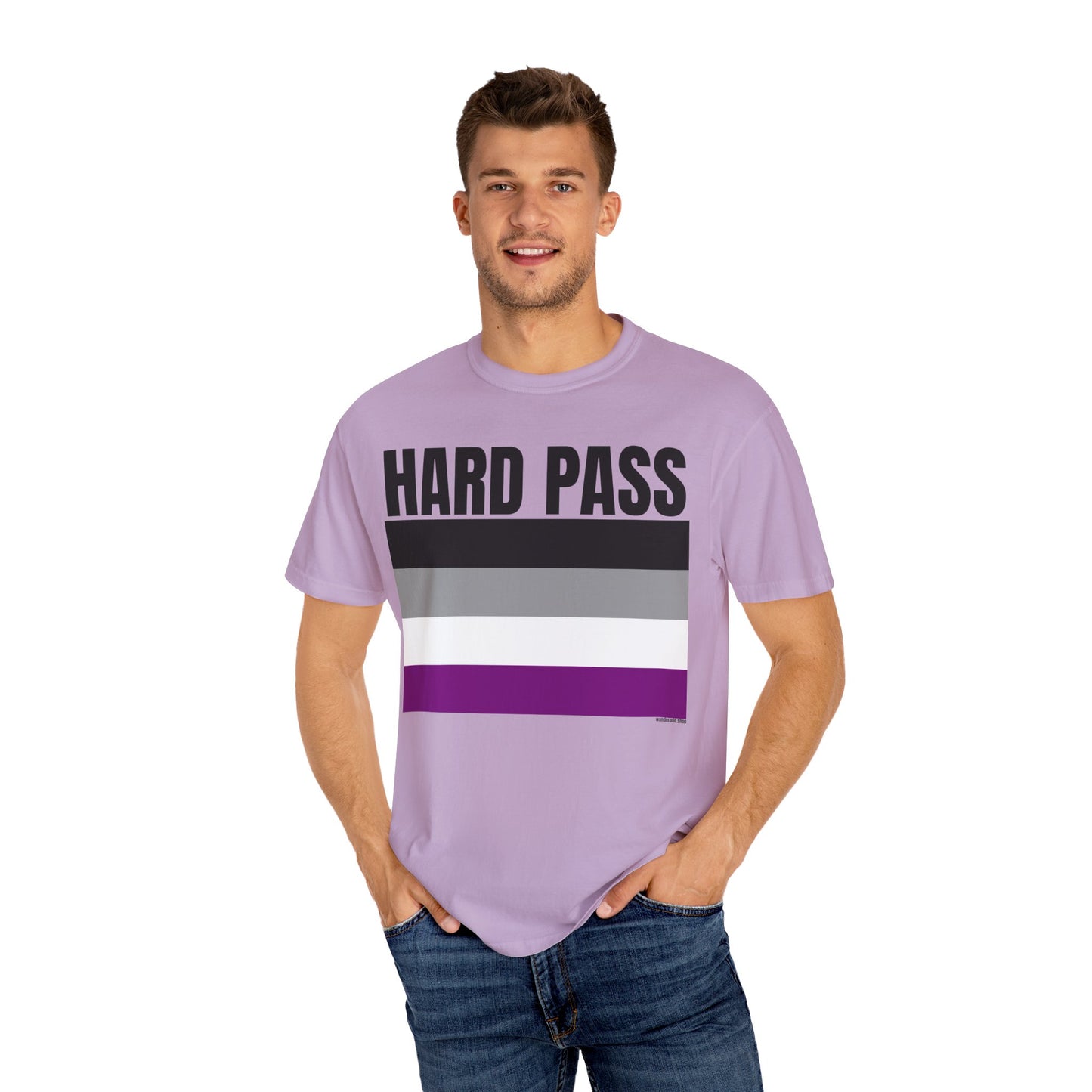 Hard Pass- PRIDE Tee Shirt for the Asexual/Aromantic/Agender/Ace Community