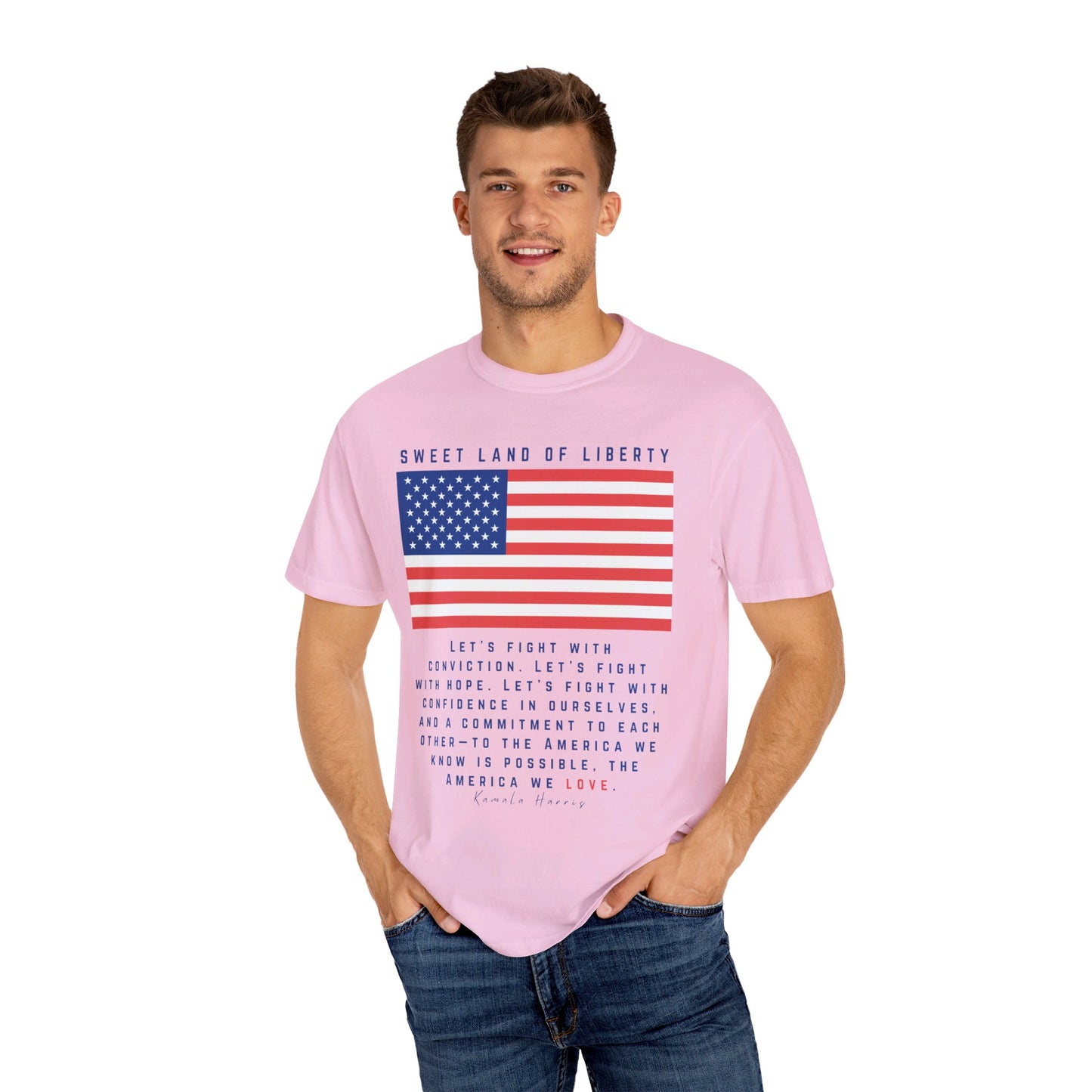 π Kamala Harris for President T-Shirt πLet's fight with conviction.