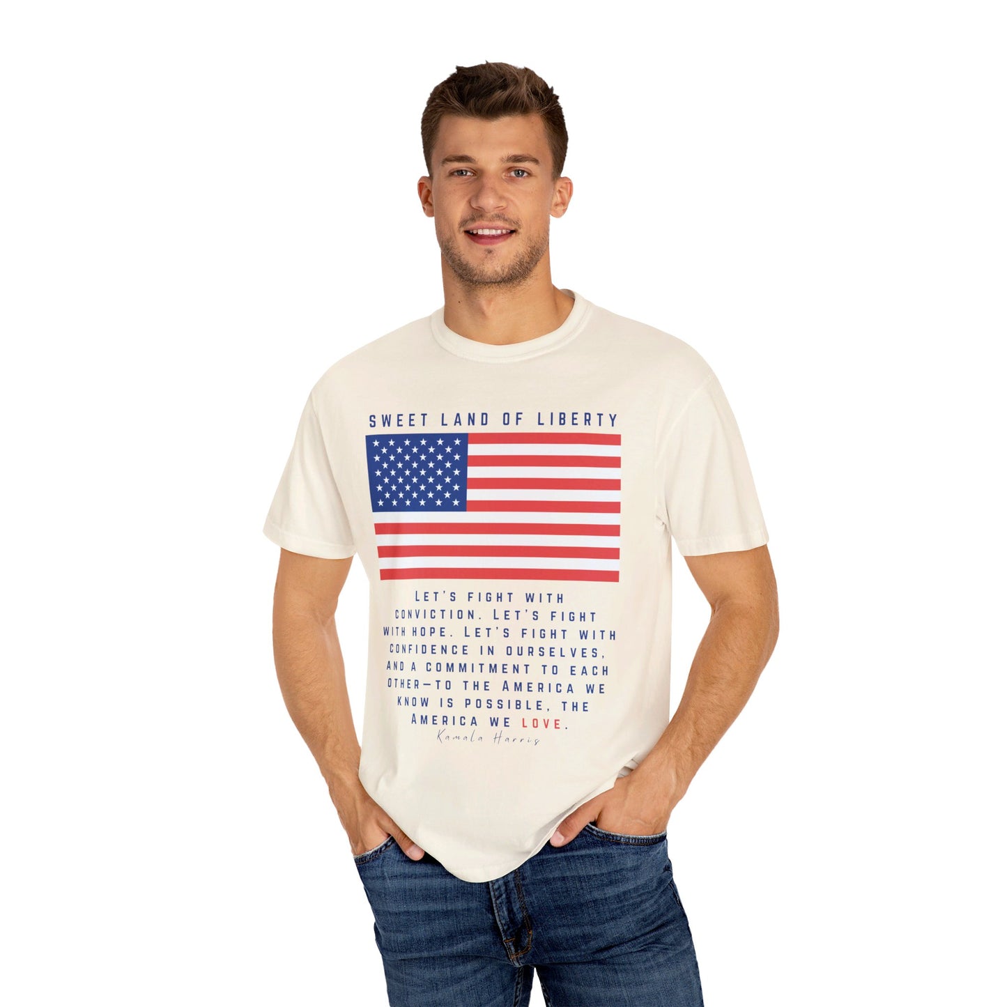 π Kamala Harris for President T-Shirt πLet's fight with conviction.