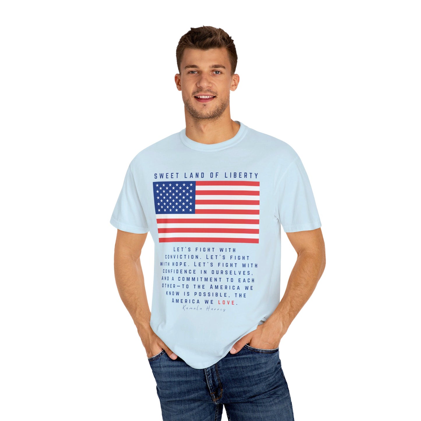 π Kamala Harris for President T-Shirt πLet's fight with conviction.