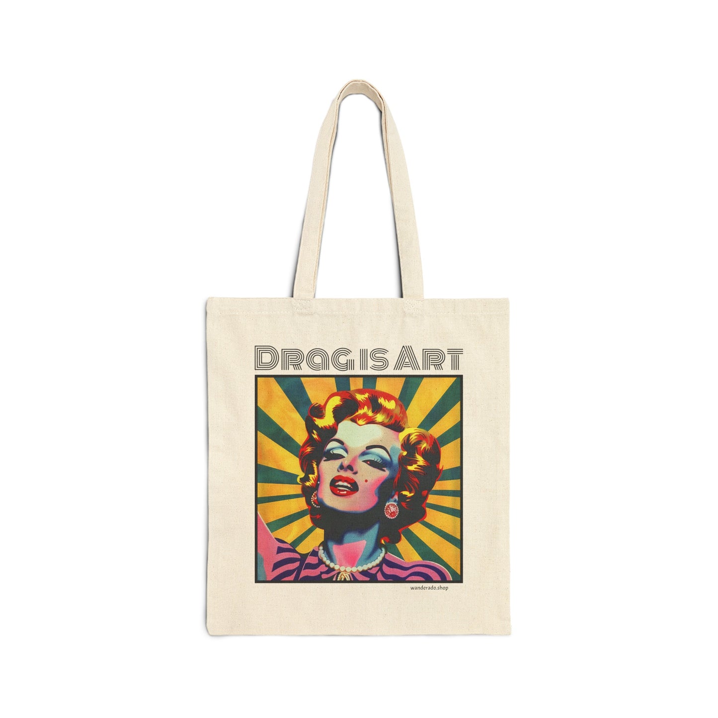 Drag is Art - Cotton Canvas Tote Bag - Pop Art Marylin