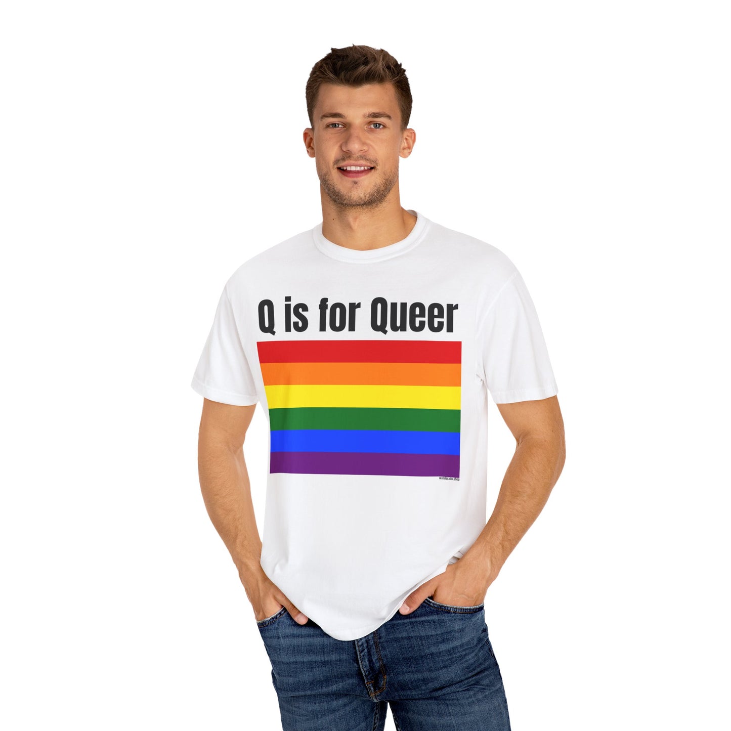 Q is for Queer - Unisex Garment-Dyed T-shirt