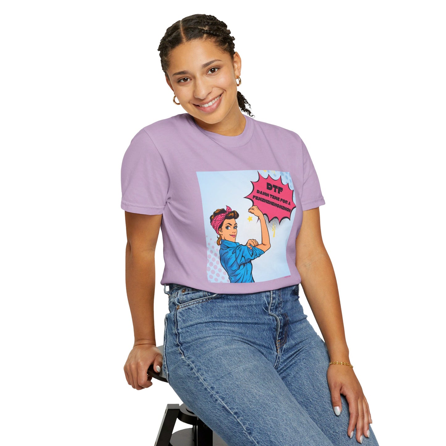 π DTF T-Shirt π Damn Time for a Feminineomenon
