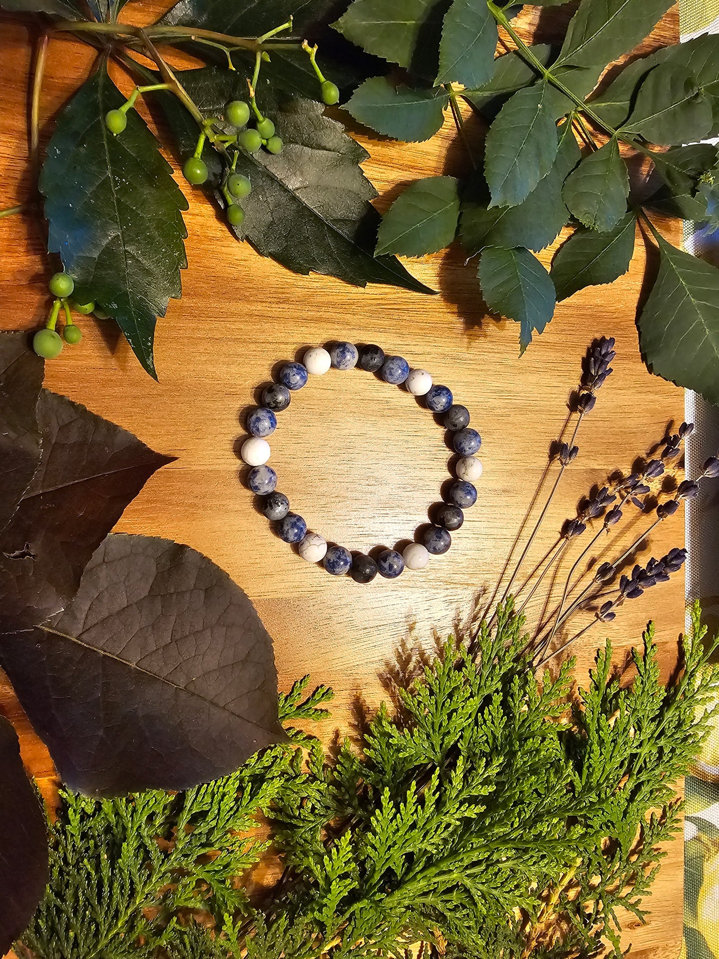 Harmonious Warrior | Magnesite + Sodalite Bracelet