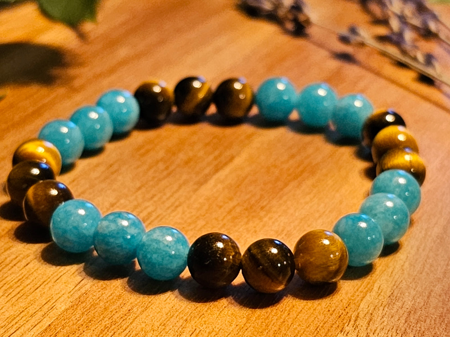 Serenity Sentinel | Tiger's Eye & Blue Nile Topaz Bracelet