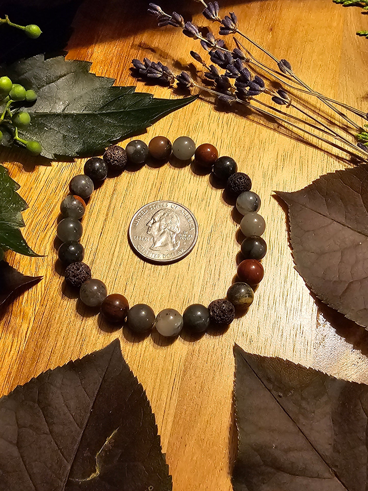 Blood & Fire | Lava Stone and Bloodstone Bracelet