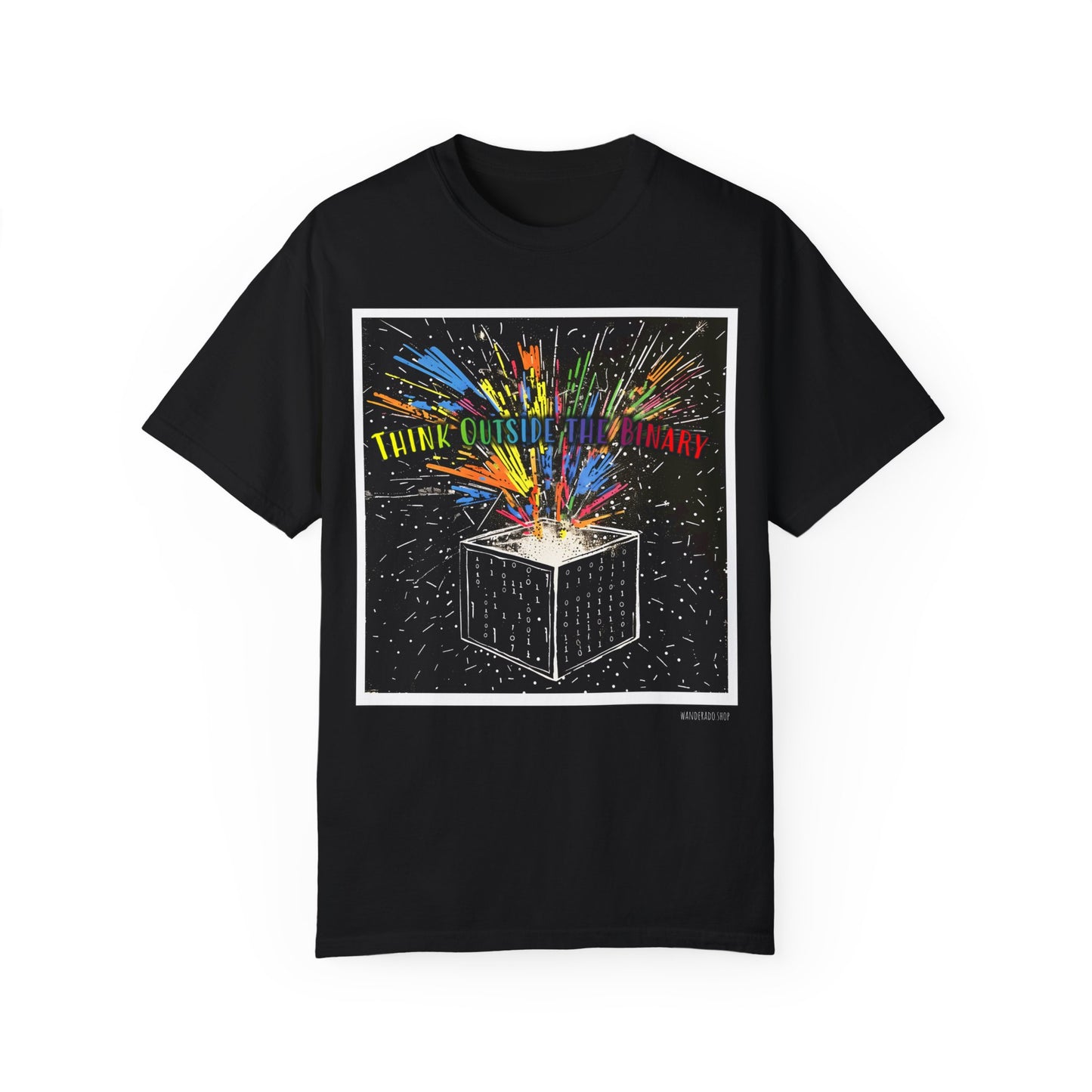 Think Outside the Binary - Unisex Garment-Dyed T-shirt