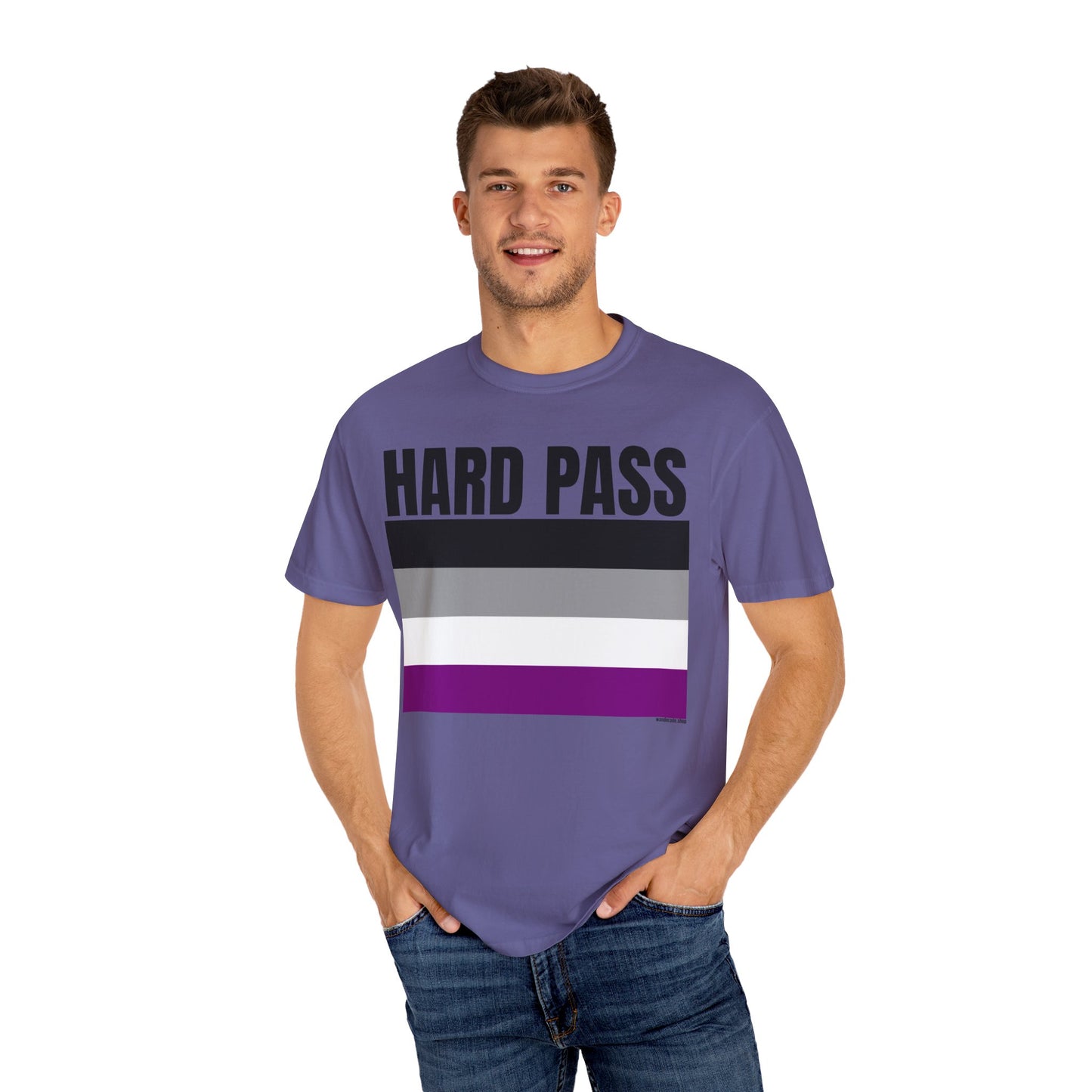 Hard Pass- PRIDE Tee Shirt for the Asexual/Aromantic/Agender/Ace Community