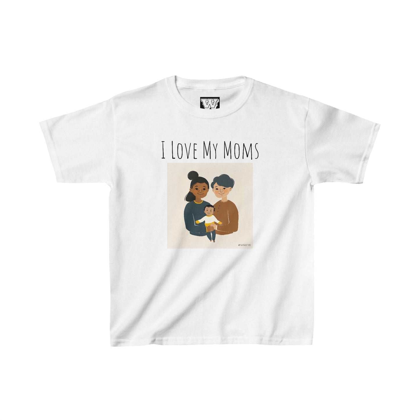 I Love My Moms - Kids Heavy Cotton⢠Tee (Variant D)