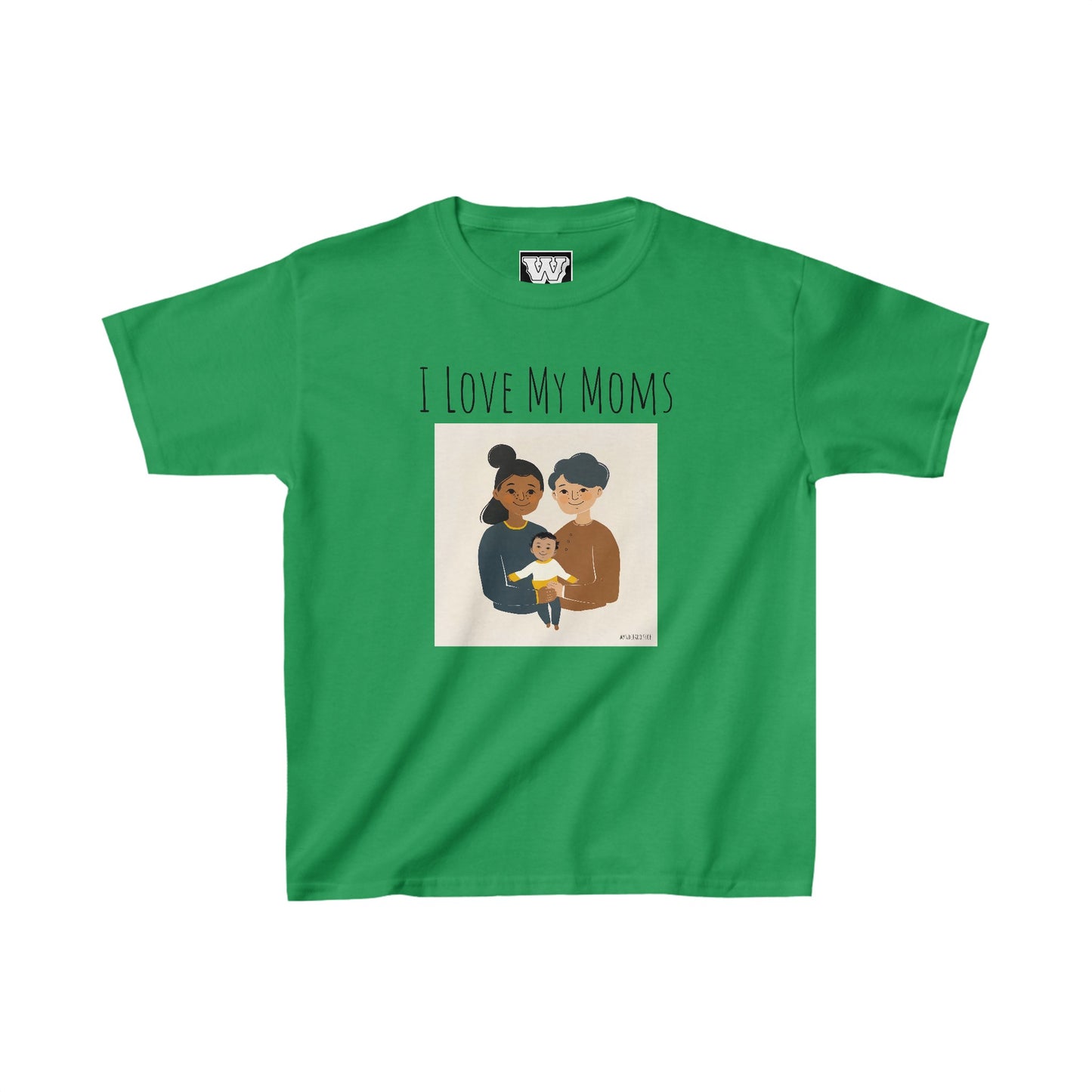 I Love My Moms - Kids Heavy Cotton⢠Tee (Variant D)