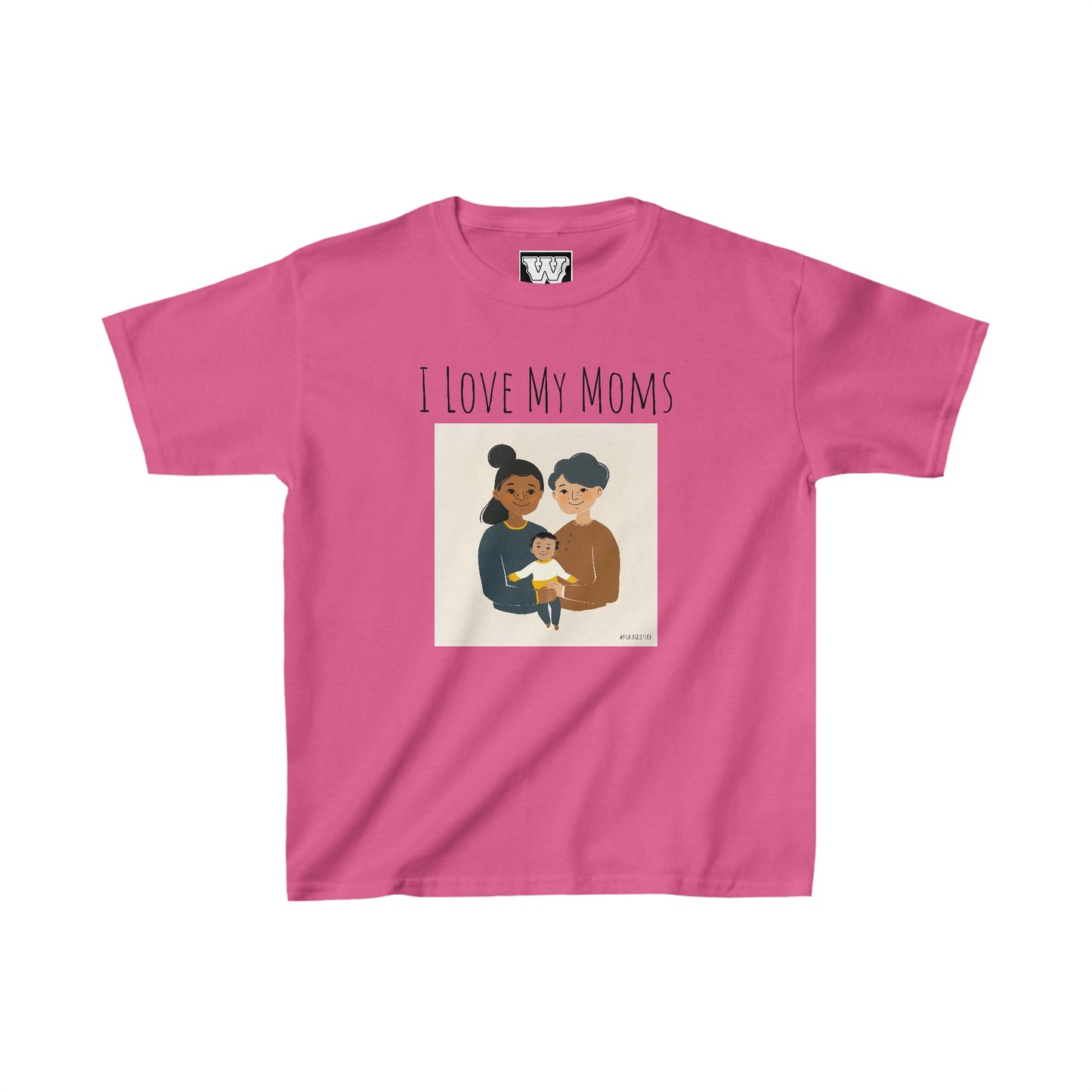I Love My Moms - Kids Heavy Cotton⢠Tee (Variant D)