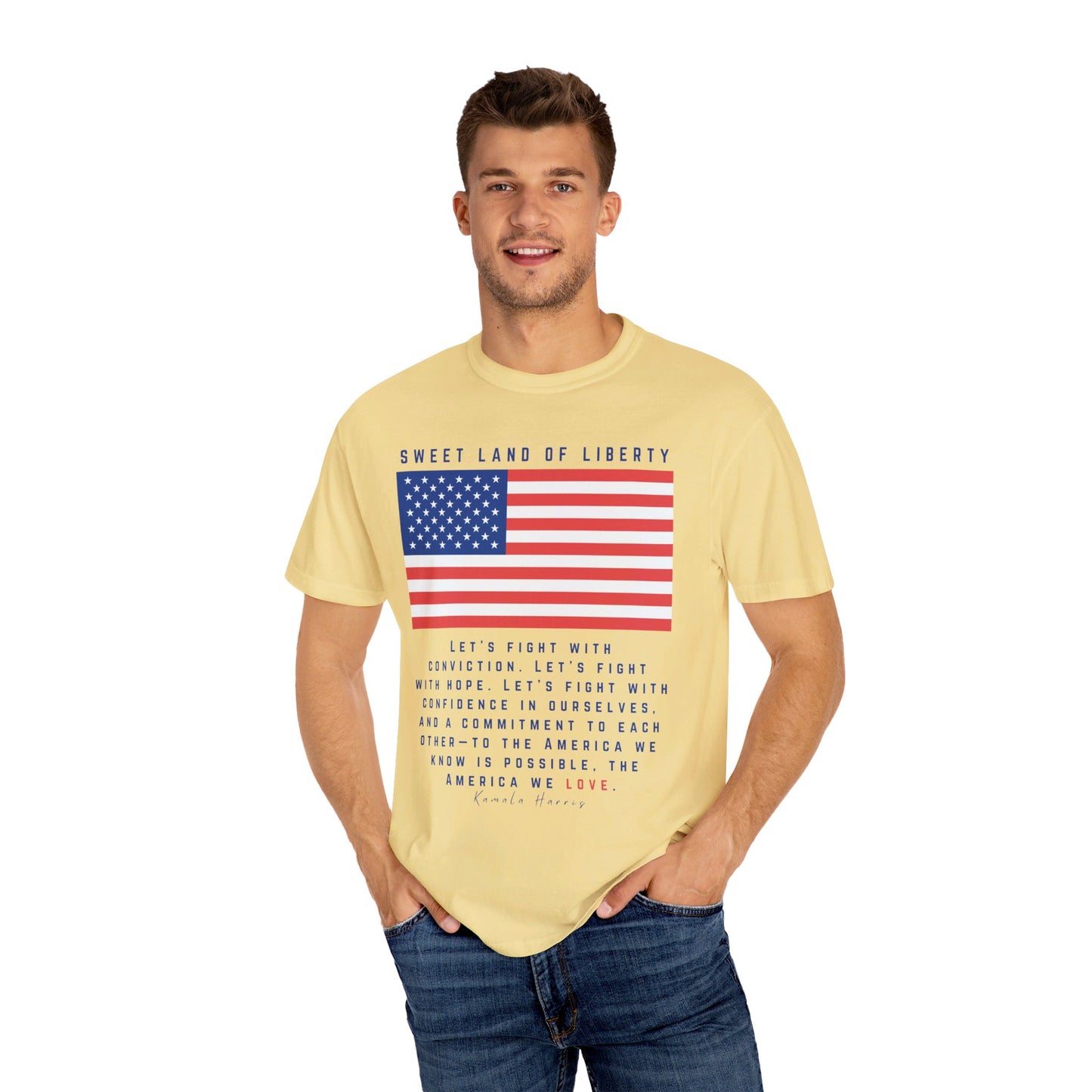 π Kamala Harris for President T-Shirt πLet's fight with conviction.