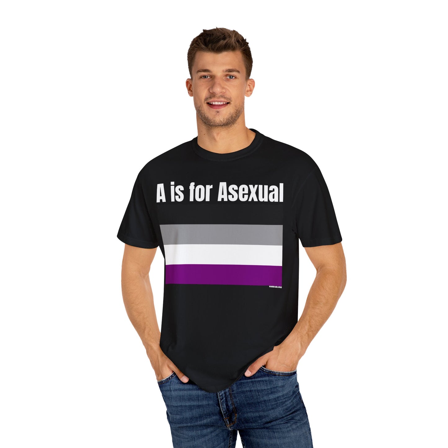 A is for Asexual - Unisex Garment-Dyed T-shirt