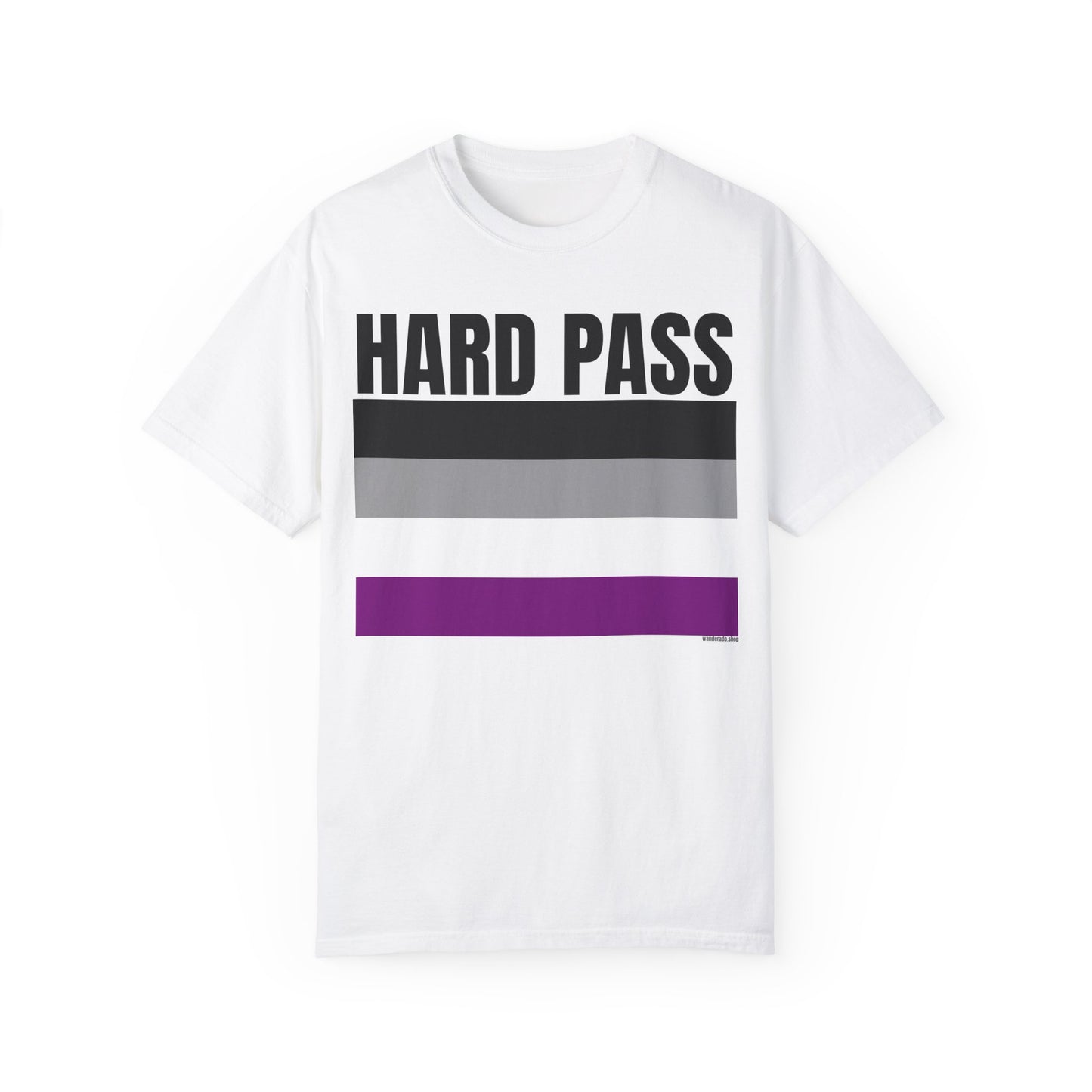 Hard Pass- PRIDE Tee Shirt for the Asexual/Aromantic/Agender/Ace Community