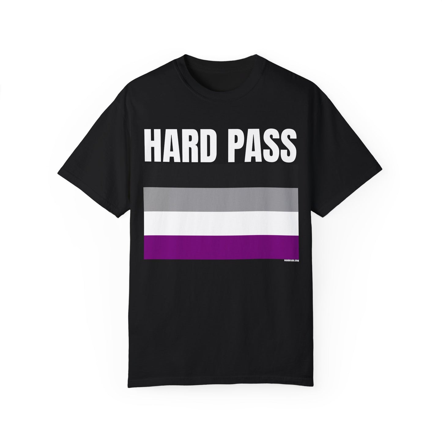 Hard Pass- PRIDE Tee Shirt for the Asexual/Aromantic/Agender/Ace Community