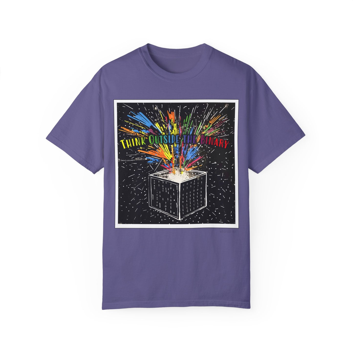Think Outside the Binary - Unisex Garment-Dyed T-shirt
