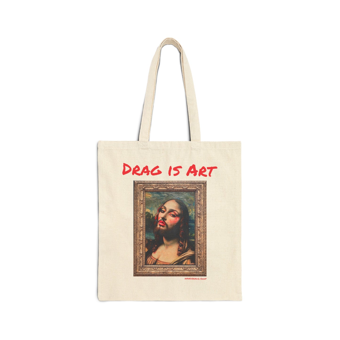 Drag is Art - Cotton Canvas Tote Bag - Mona Lisa