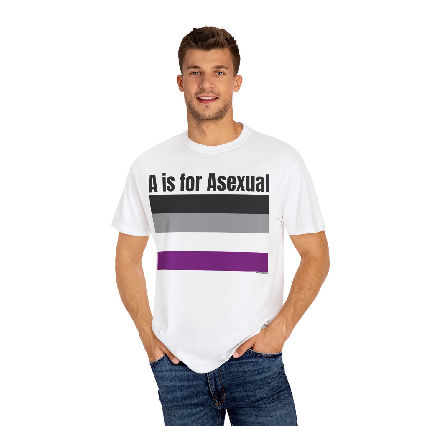 A is for Asexual - Unisex Garment-Dyed T-shirt