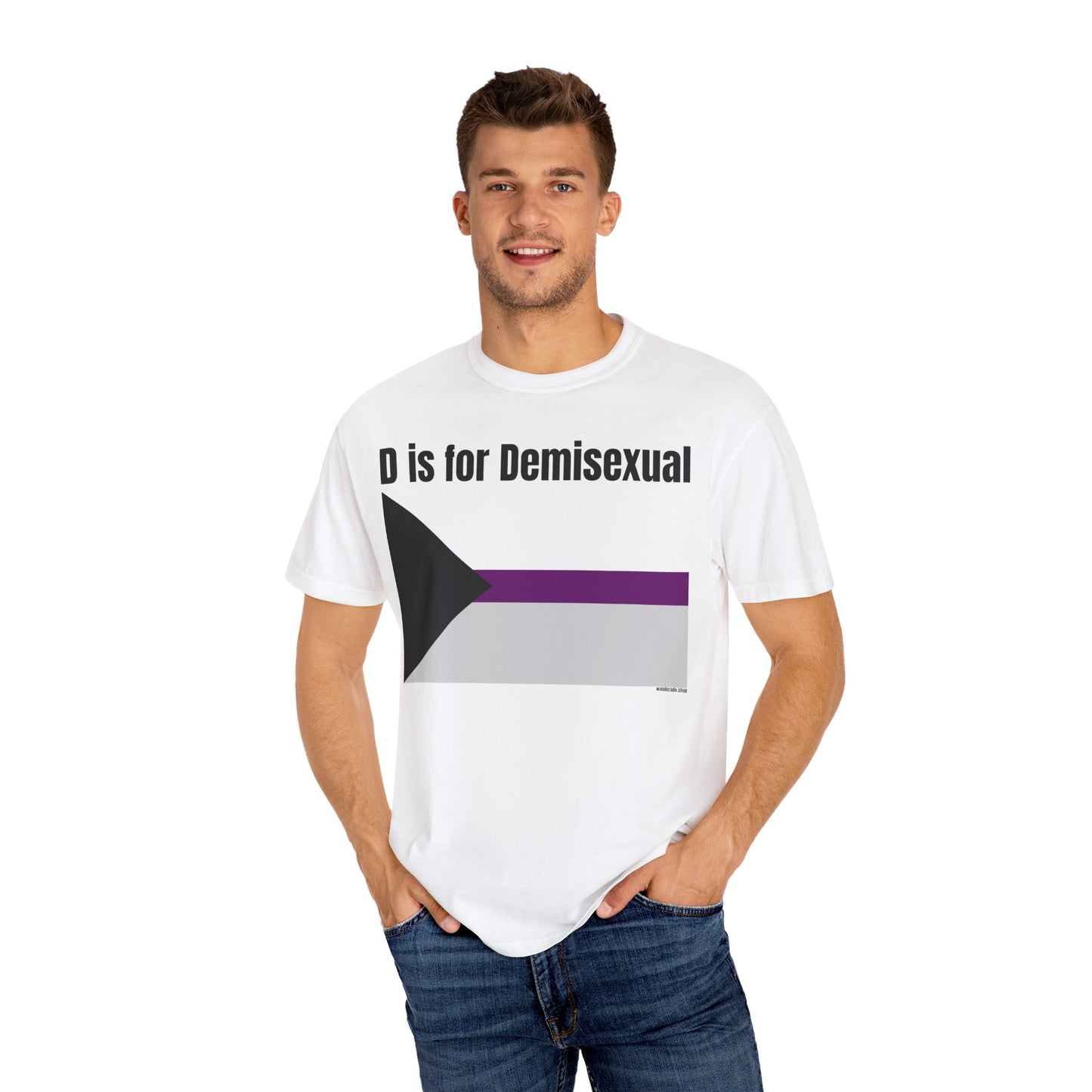 D is for Demisexual - Unisex Garment-Dyed T-shirt