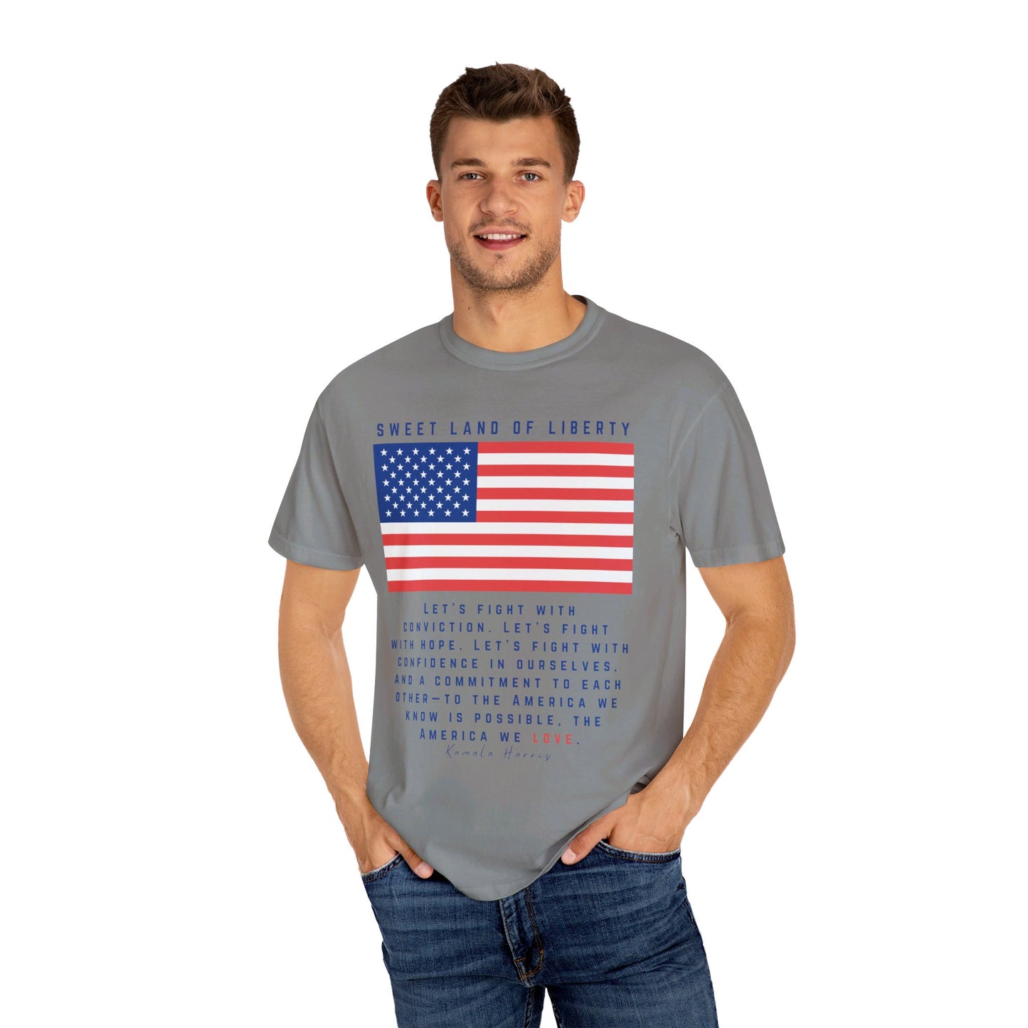 π Kamala Harris for President T-Shirt πLet's fight with conviction.