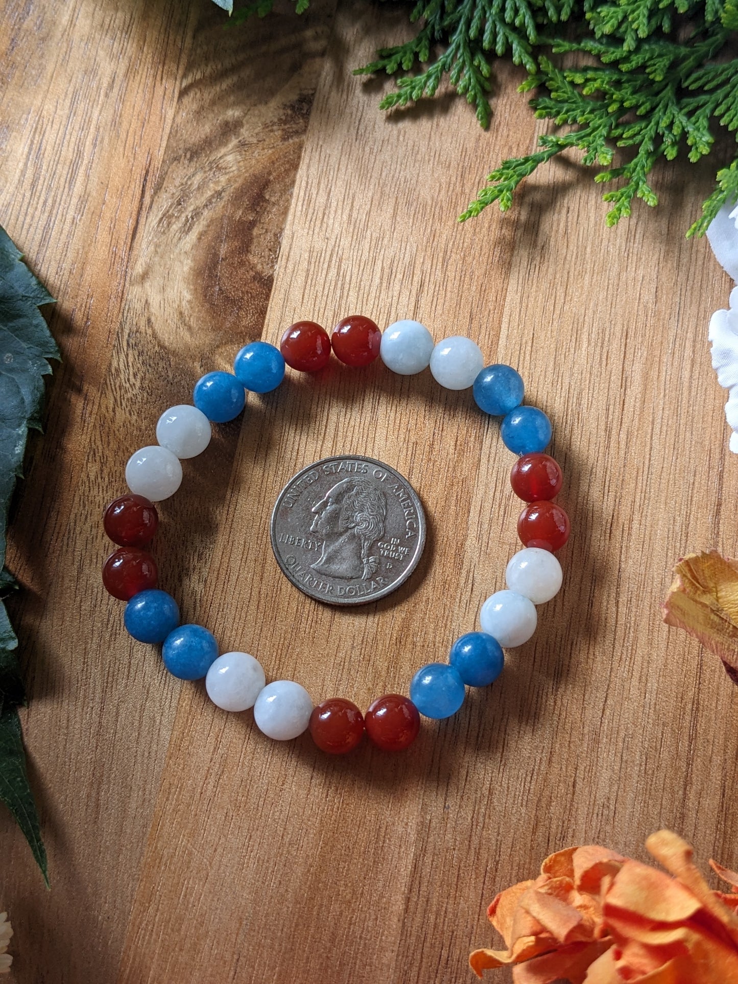 Divine Balance Bracelet | Garnet + Moonstone + Blue Nile Topaz Bracelet