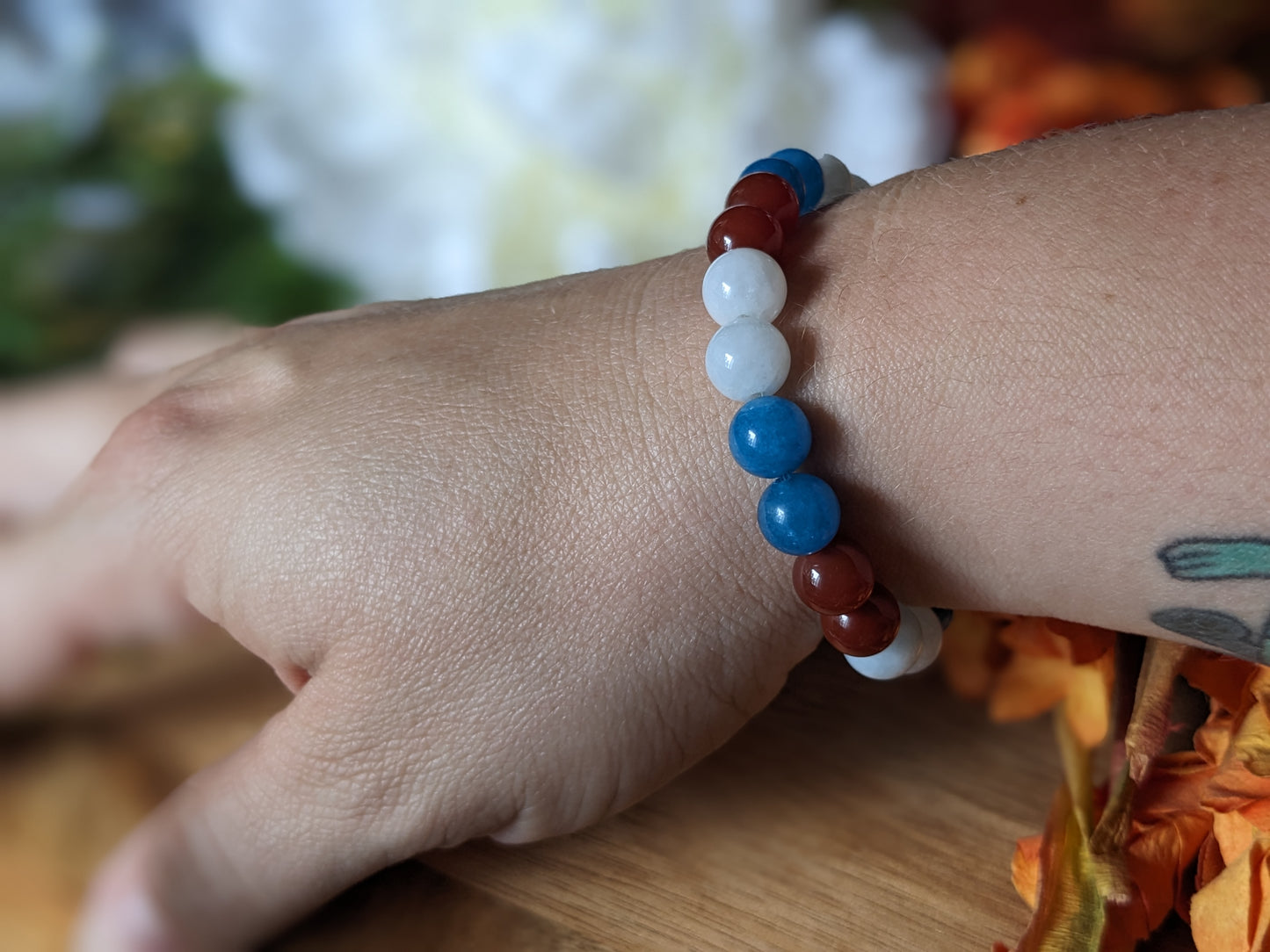 Divine Balance Bracelet | Garnet + Moonstone + Blue Nile Topaz Bracelet
