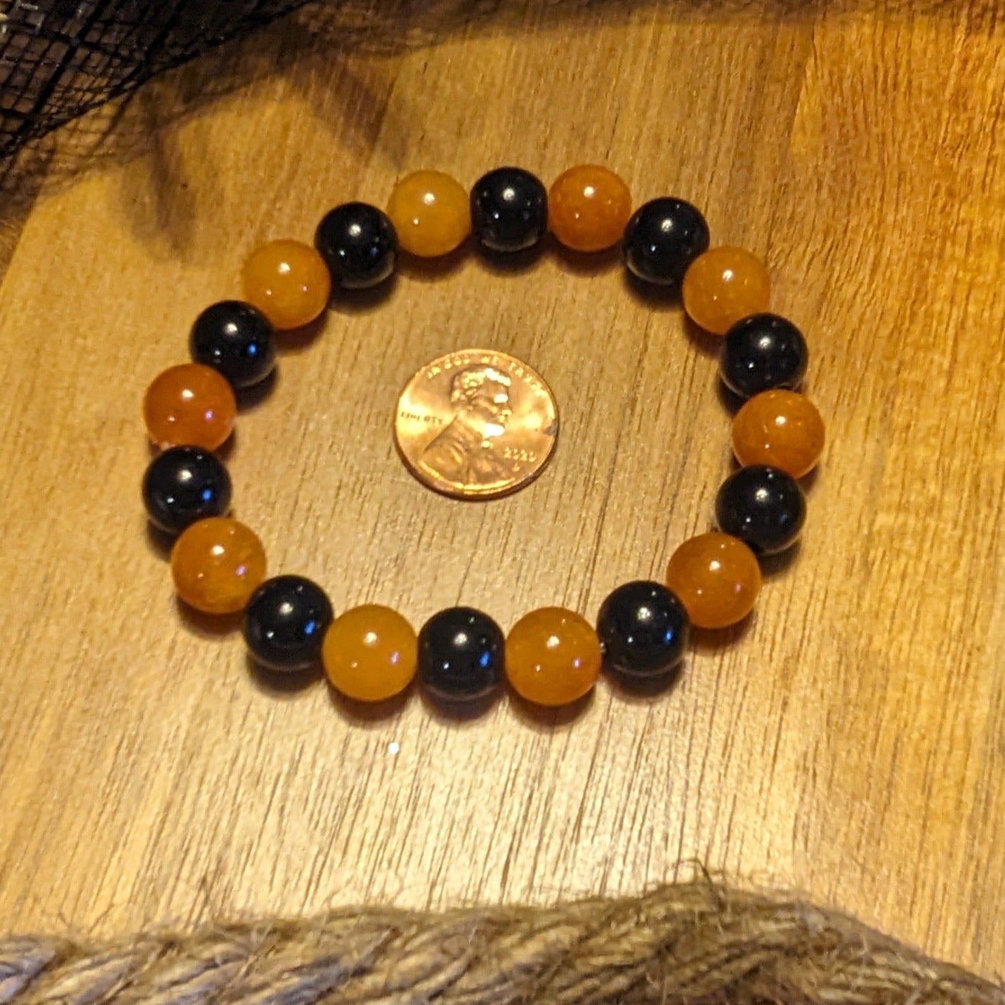 Courageous Creativity | Black Chalcedony & Carnelian Bracelet