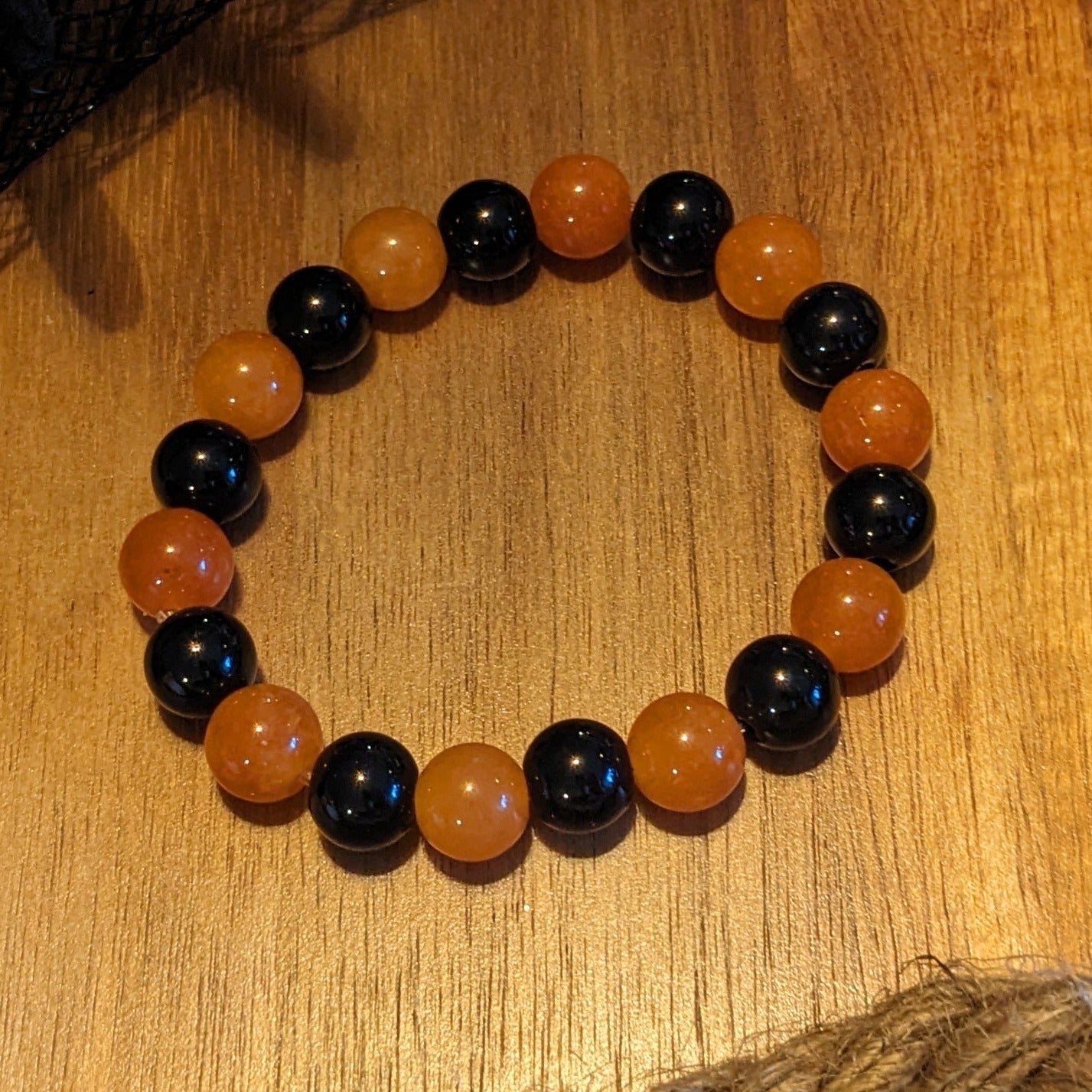 Courageous Creativity | Black Chalcedony & Carnelian Bracelet