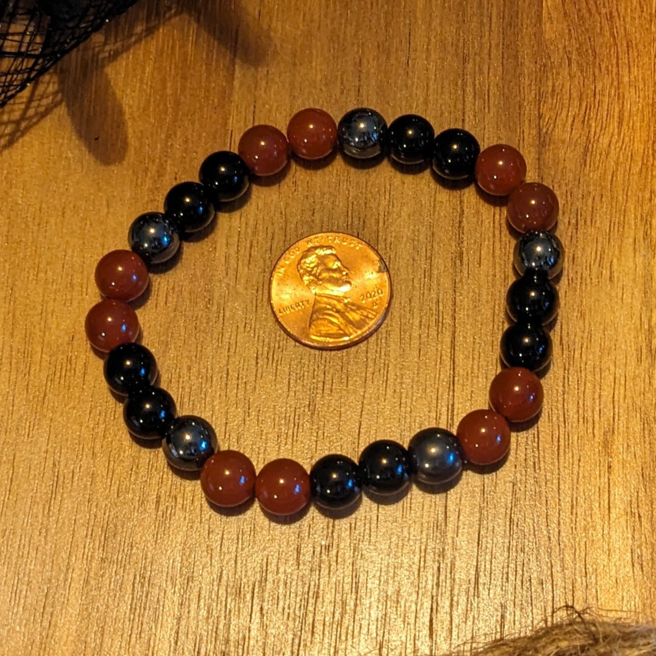 Balanced Warrior | Obsidian + Garnet + Hematite Bracelet