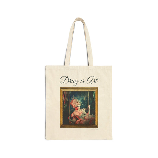 Drag is Art - Cotton Canvas Tote Bag - The Swing