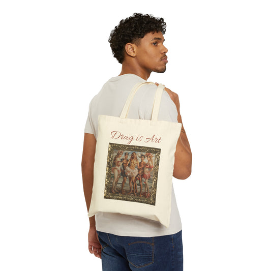 Drag is Art - Cotton Canvas Tote Bag - Botticelli
