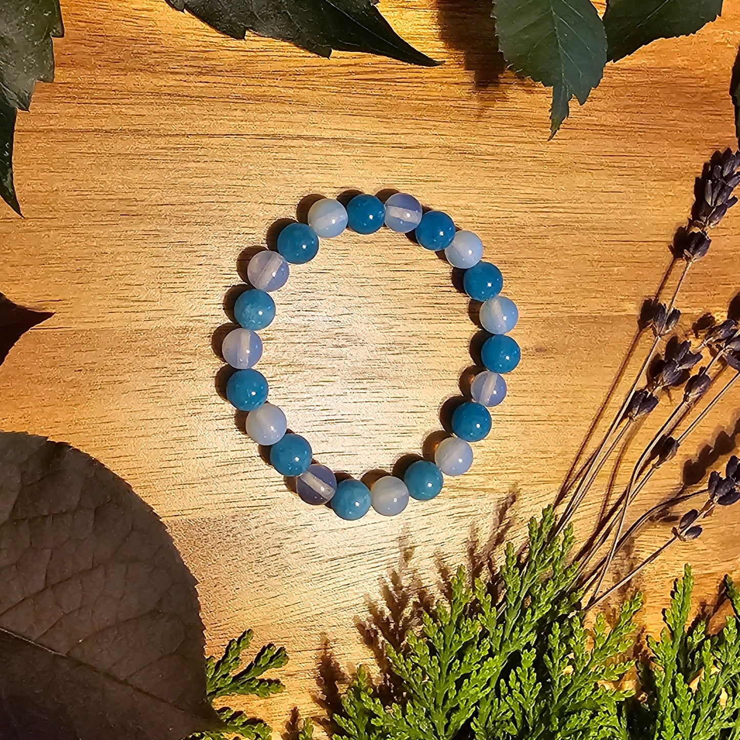 Balance in Blue | Blue Topaz + Moonstone Bracelet