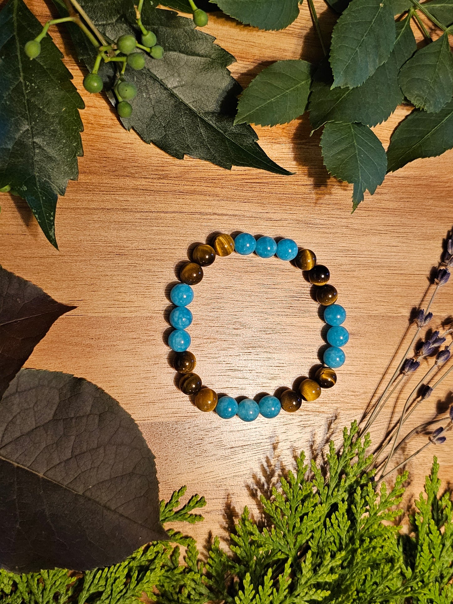 Serenity Sentinel | Tiger's Eye & Blue Nile Topaz Bracelet