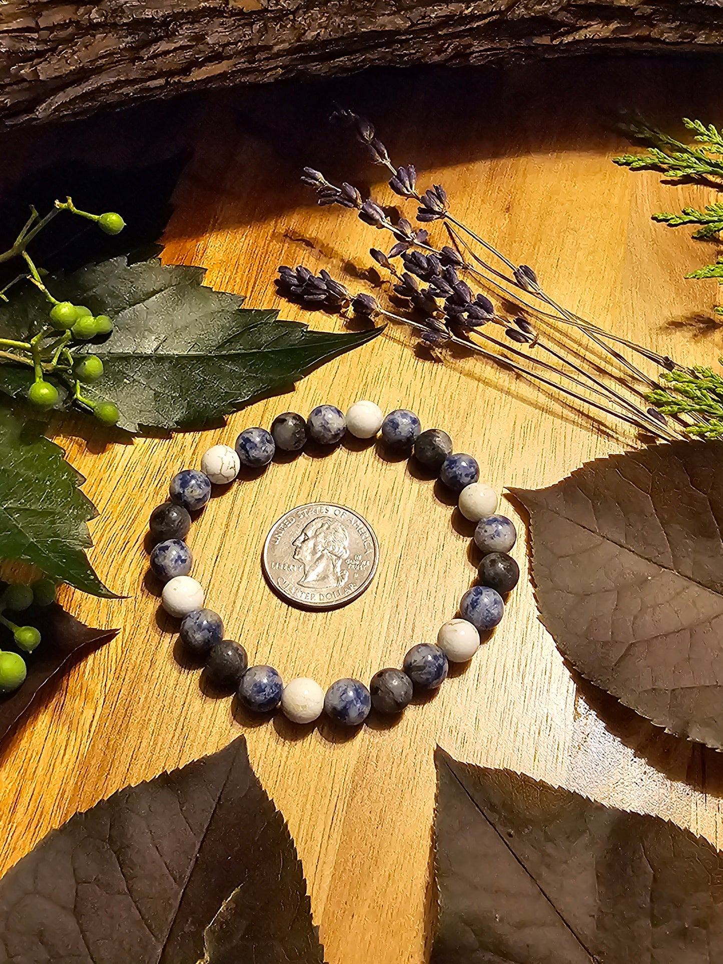 Harmonious Warrior | Magnesite + Sodalite Bracelet