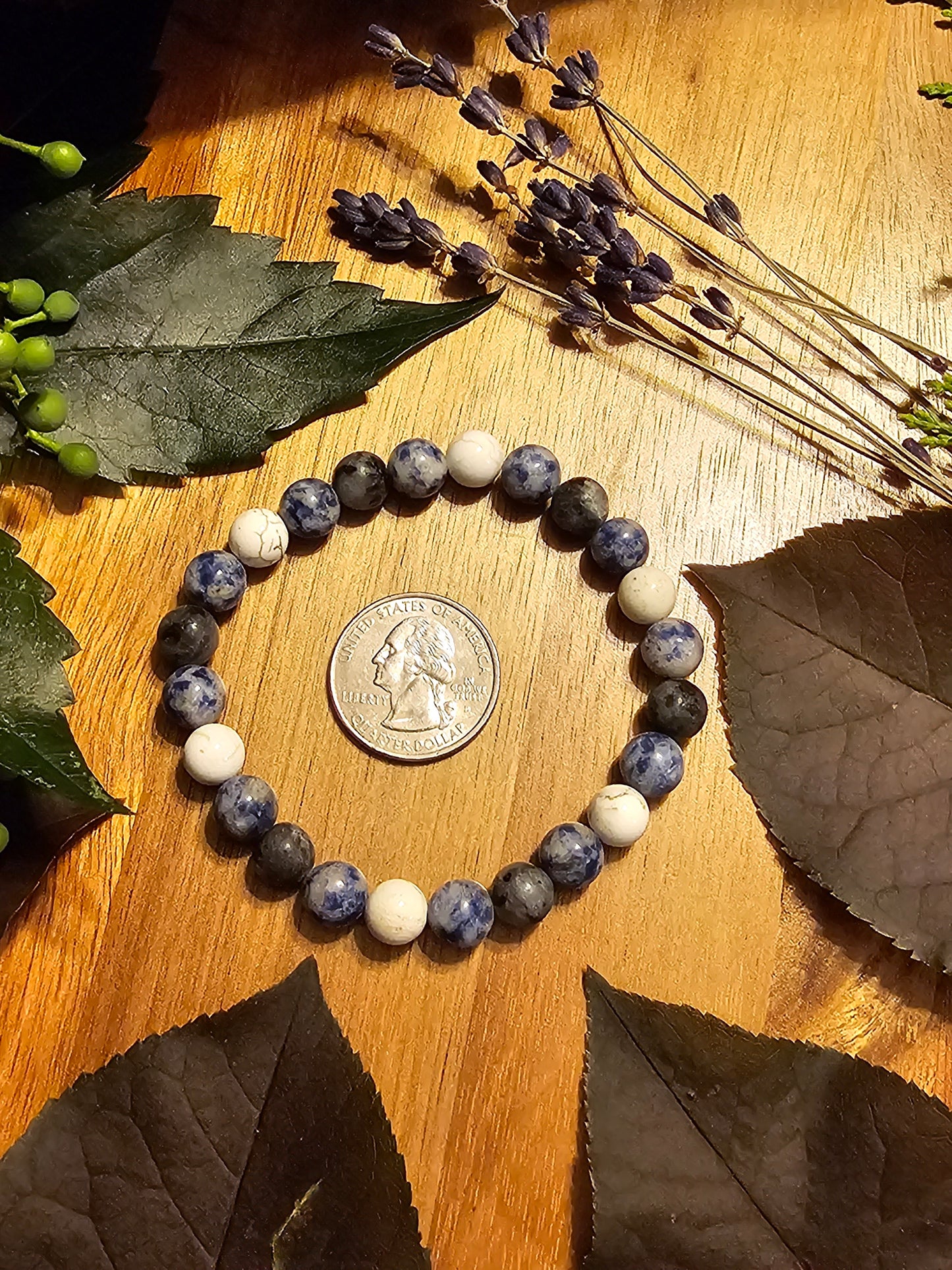 Harmonious Warrior | Magnesite + Sodalite Bracelet
