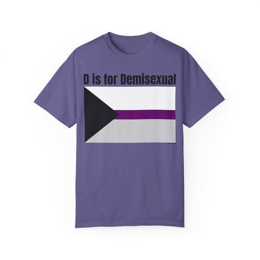 D is for Demisexual - Unisex Garment-Dyed T-shirt