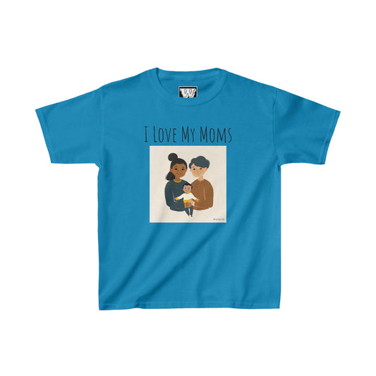 I Love My Moms - Kids Heavy Cotton™ Tee (Variant D)