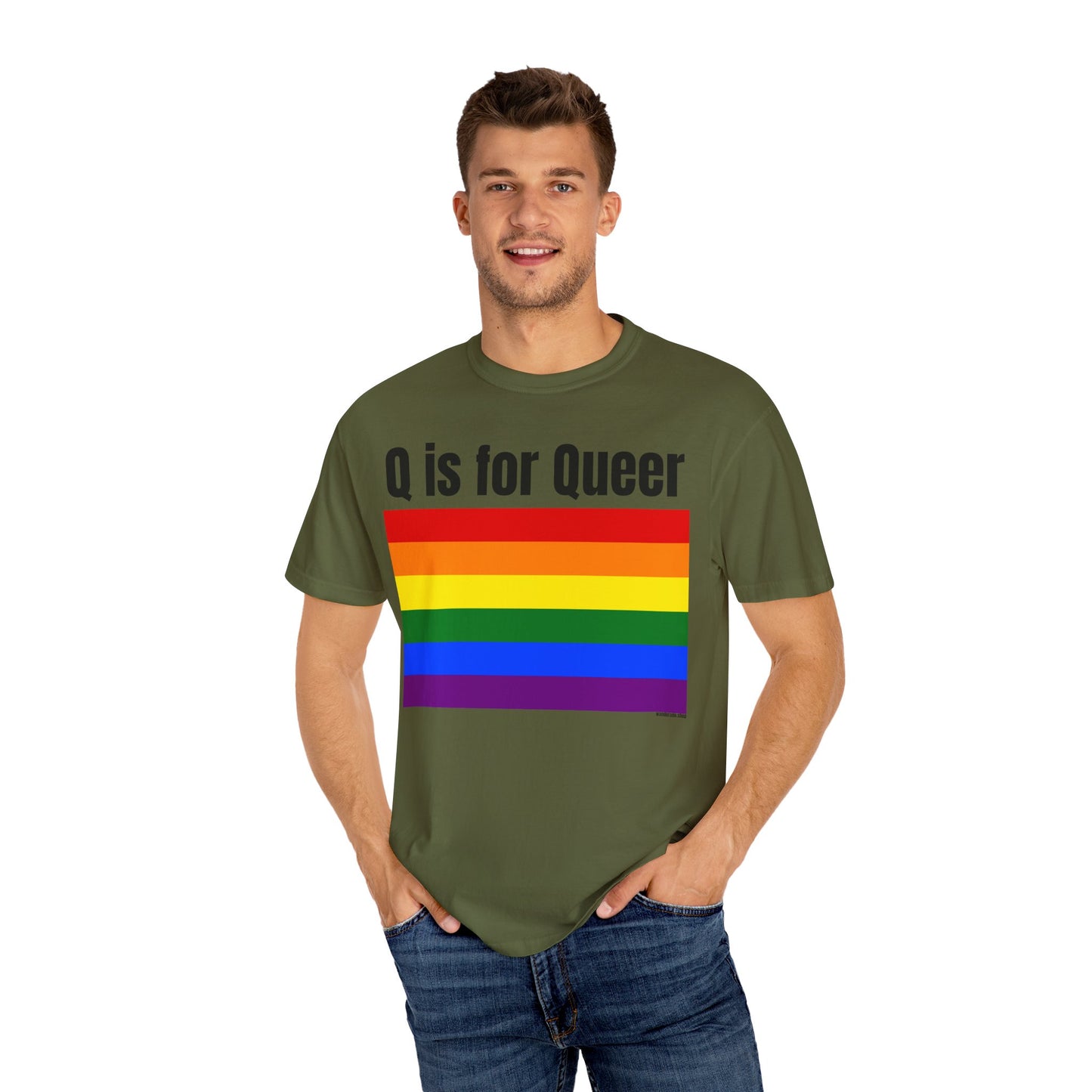 Q is for Queer - Unisex Garment-Dyed T-shirt